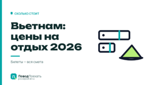 Вьетнам: цены на отдых 2026 — билеты против всего остального